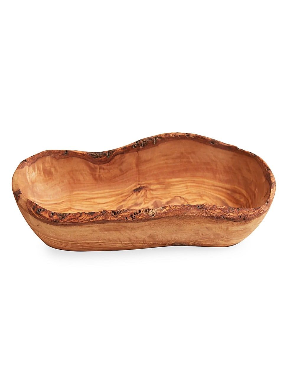 Italian Olivewood Boat Shaped Bowl with Live Edges | Saks Fifth Avenue