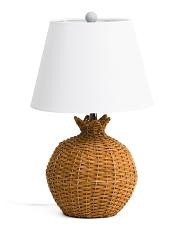 10x20 Rattan Table Lamp With Scalloping | TJ Maxx