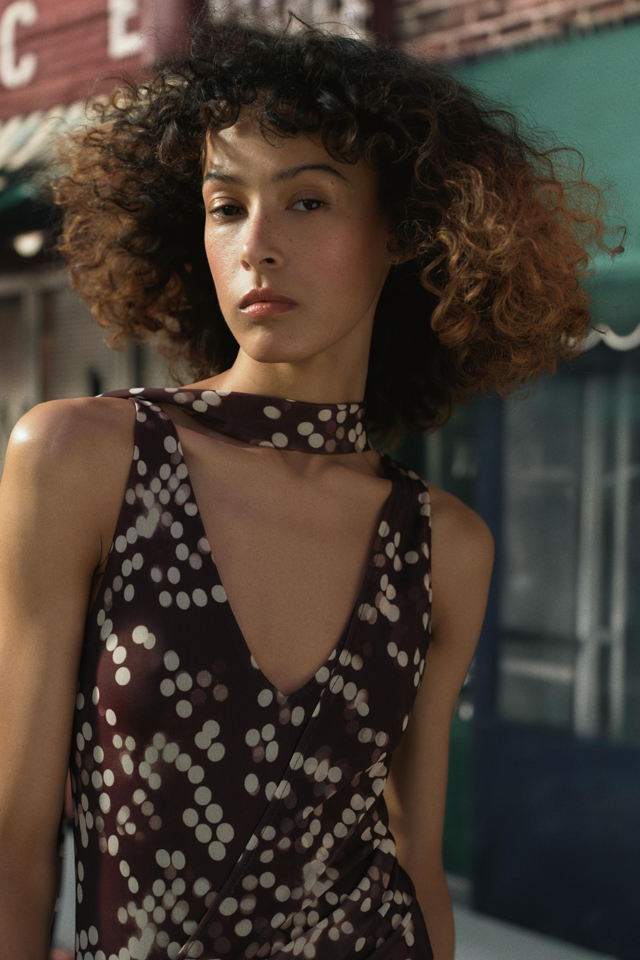 LONG DOTTED TULLE DRESS | Zara UK