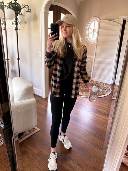 Comfy chic! Pieces that you can wear over and over this season. 

Alo hat, leggings, new balance sneakers, flannel shirt 

#LTKunder50 #LTKshoecrush #LTKsalealert