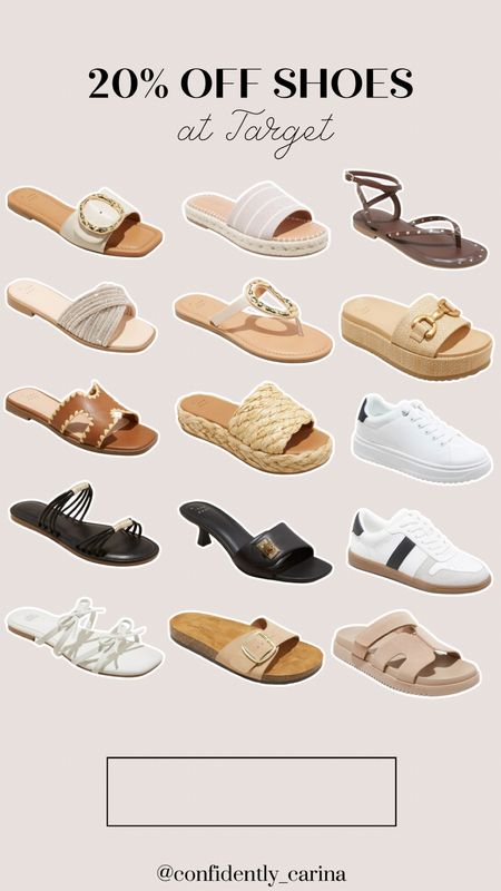 20% off women’s shoes at Target right now! Sharing some of my favorite sandals and sneakers right now🫶🏻 these are perfect for spring and summer outfits!

#LTKFindsUnder50 #LTKSaleAlert #LTKShoeCrush