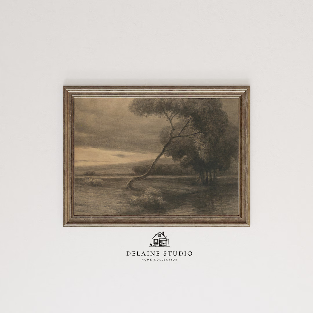 Ethereal Silhouette Moody Modern Home Decor Prints Wall Art Farmhouse Decor Digital Downloads Bla... | Etsy (US)