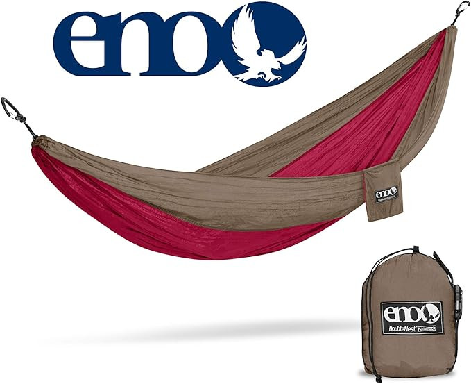 Amazon.com: ENO, Eagles Nest Outfitters DoubleNest Lightweight Camping Hammock, 1 to 2 Person, Kh... | Amazon (US)