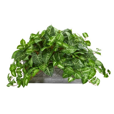 Nearly Natural Nephthytis Artificial Plant in Stone Planter | Target
