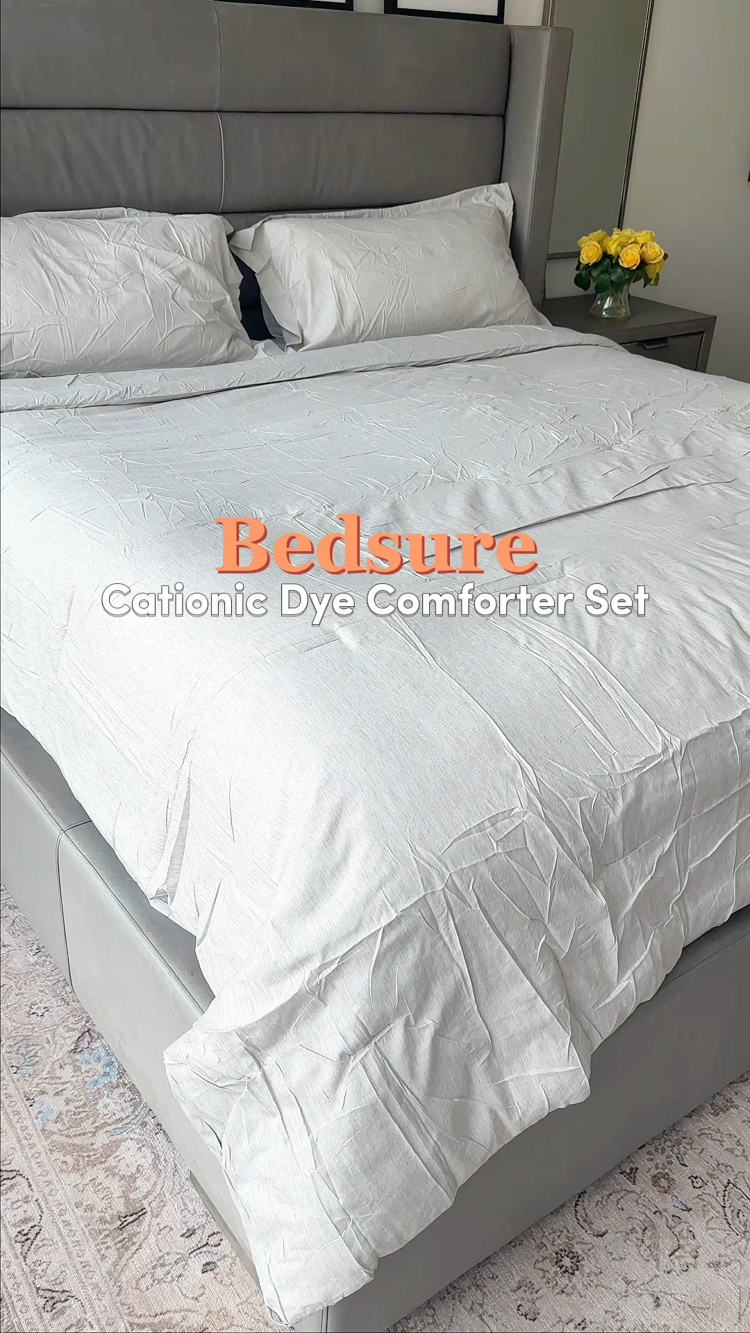 This comforter set instantly made my bedroom feel calmer and more put together 🛏️ It’s soft, breathable, and the color looks even better in person with that subtle washed effect. Perfect if you love simple, hotel style bedding 💤 #cozyhome #bedsidesetup #beddingfinds #cozyvibes #bedroomrefresh 

#LTKHome