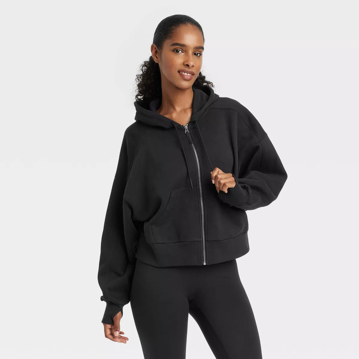 Women's Fleece Full-Zip Hooded Sweatshirt - JoyLab™ | Target