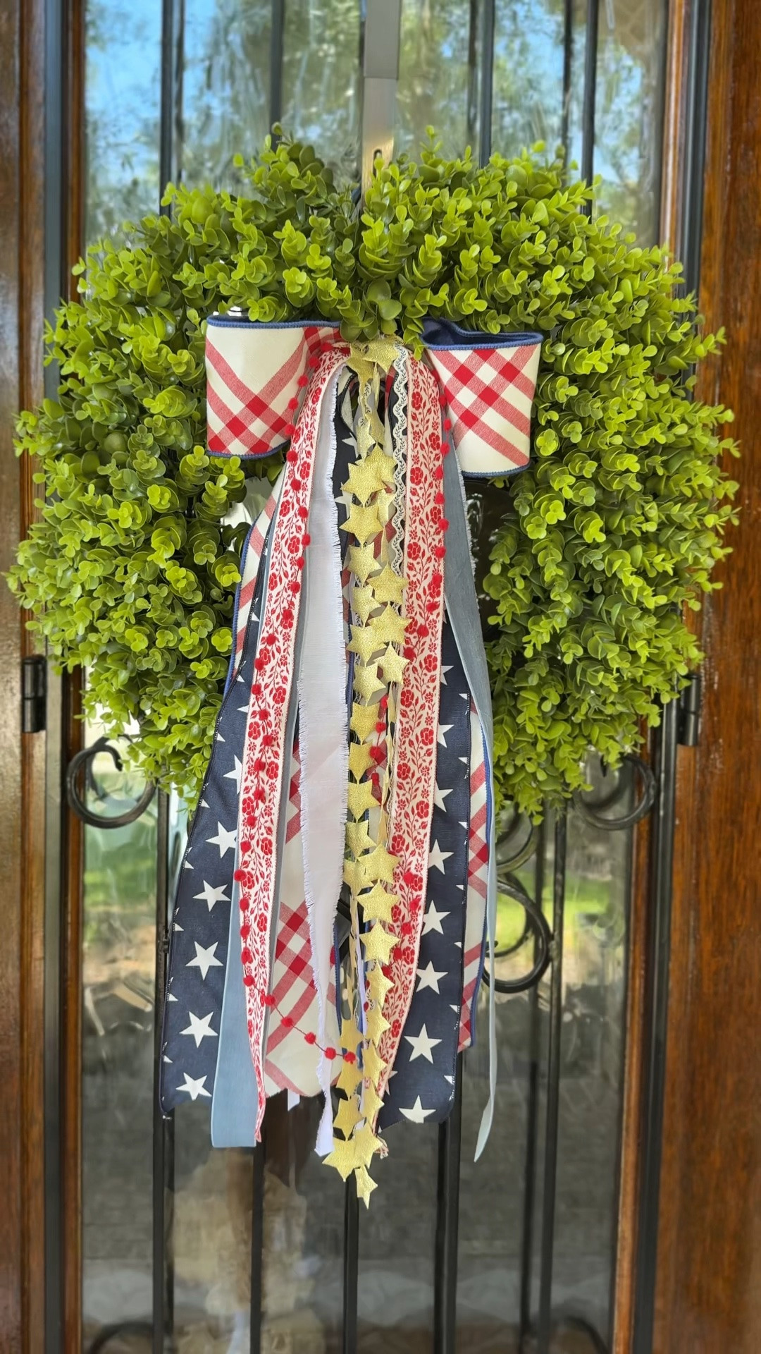 Americana wreath bow for Memorial Day, summer, 4th of July! I love it so much!🤩

#LTKHome #LTKSeasonal