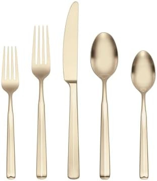 Oneida 897336 Ryder Satin Champagne 20-Piece Flatware Set | Amazon (US)