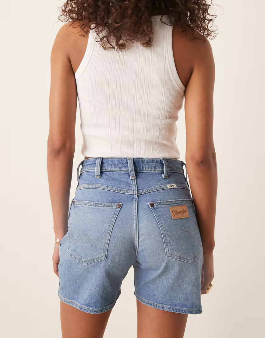 Wrangler 5inch cowboy denim short in light blue | ASOS (Global)