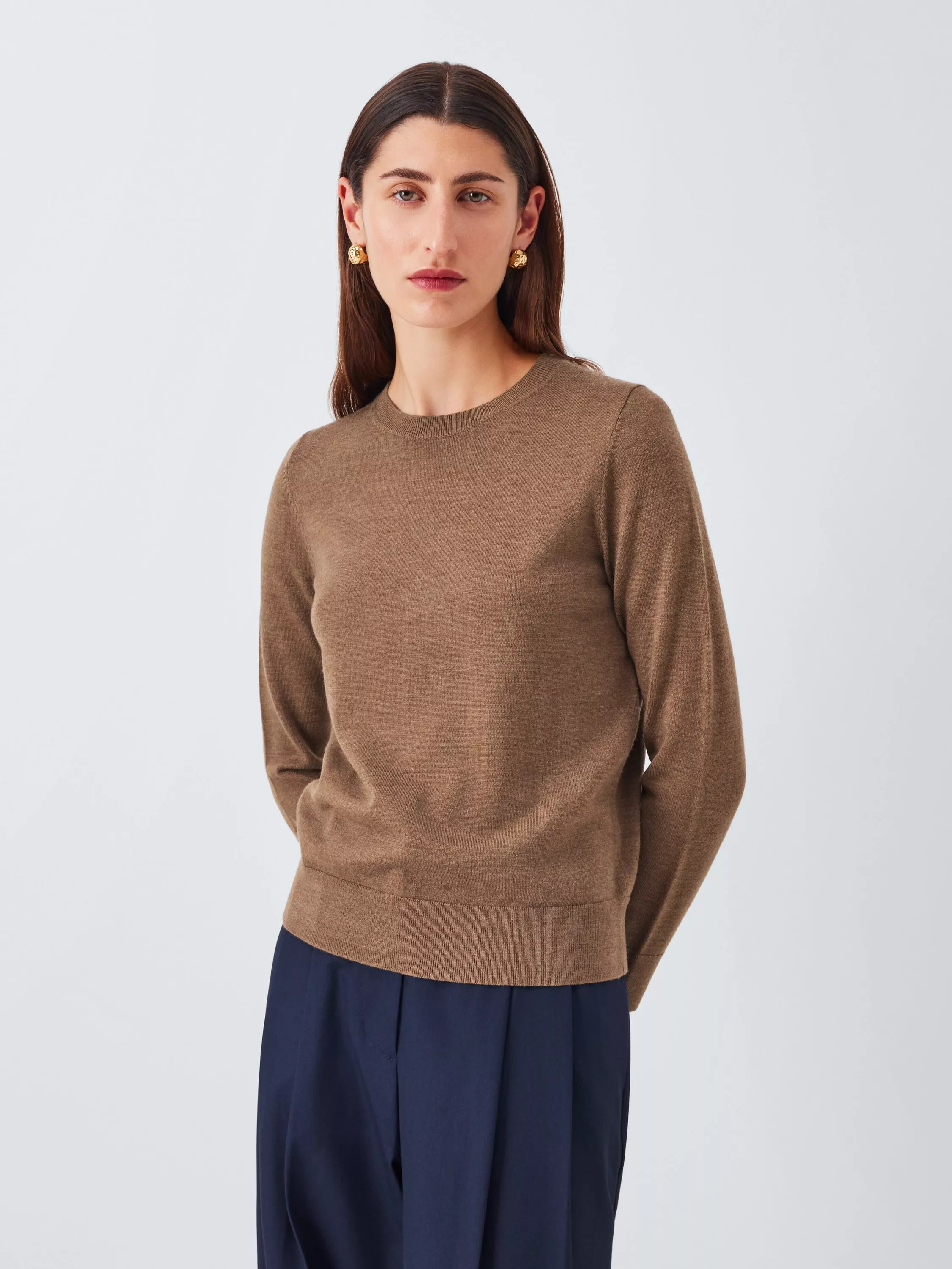 John Lewis Merino Wool Crew Neck Jumper | John Lewis (UK)