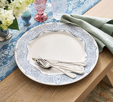 Botanical Bunny Stoneware Charger Plates - Set of 4 | Pottery Barn (US)