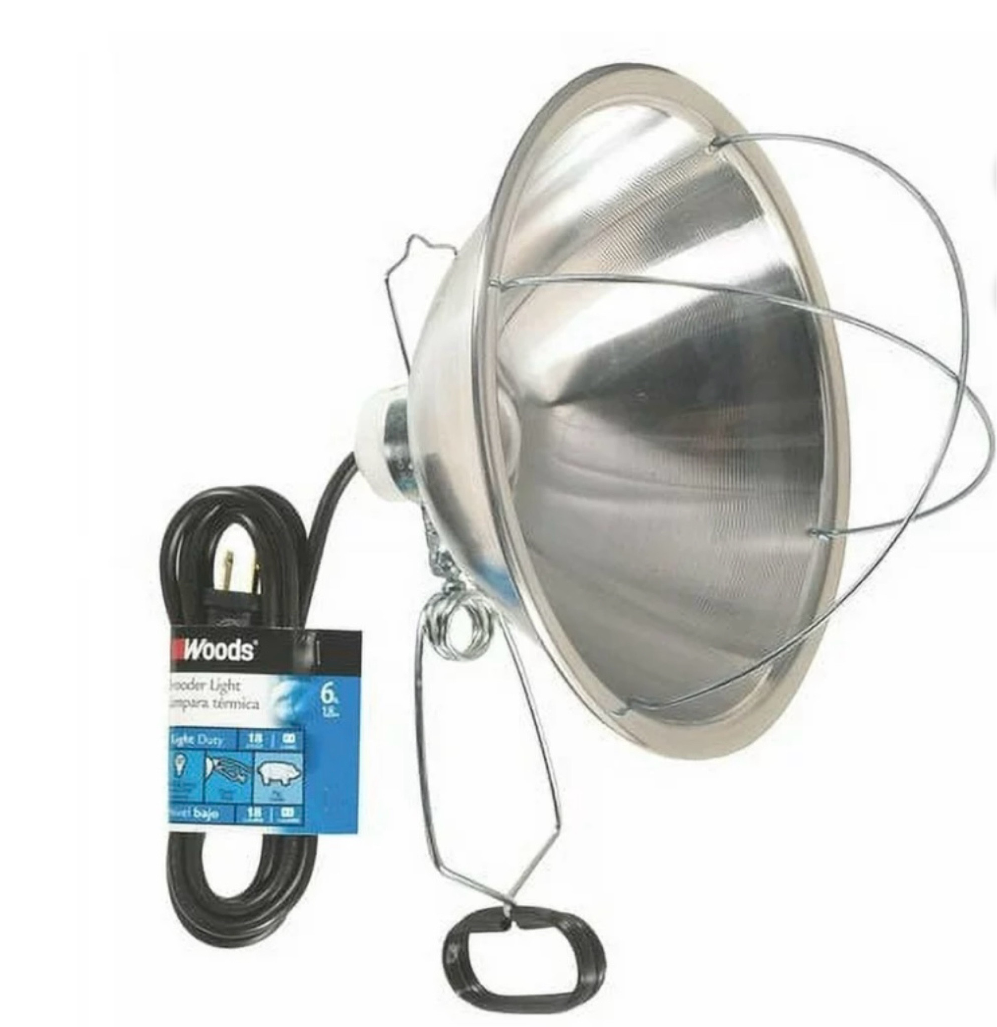 Woods 166 6' Silver SJTW Brooder Light with Clamp and Bulb Guard

#LTKmens #LTKfamily #LTKhome