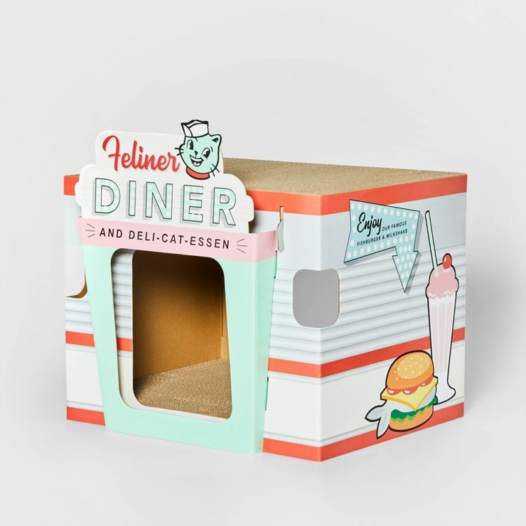 Double Decker Diner Cat and Rabbit Scratch House - Boots &#38; Barkley&#8482; | Target