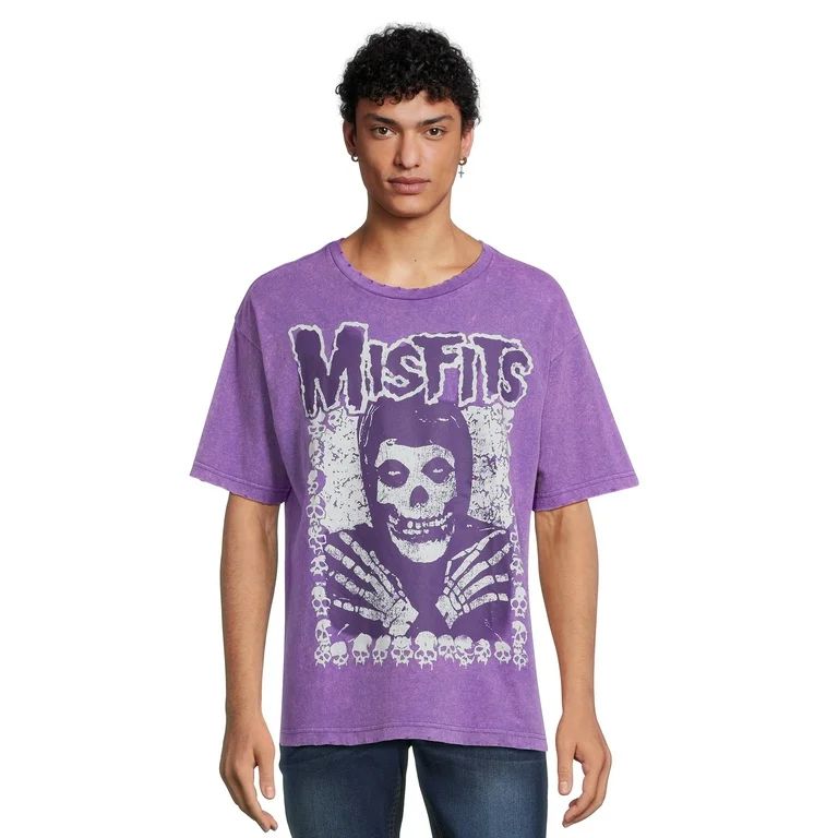 Misfits Men's & Big Men's Skull Pattern Poster Graphic Band Tee, Size XS-3XL | Walmart (US)
