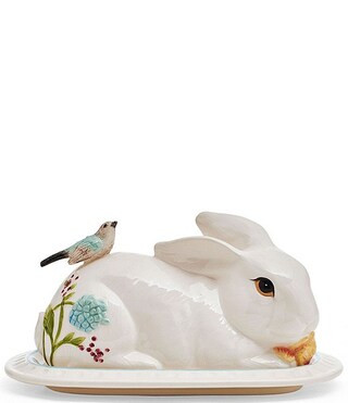 Meadow Collection Rabbit Covered Butter Dish | Dillard's
