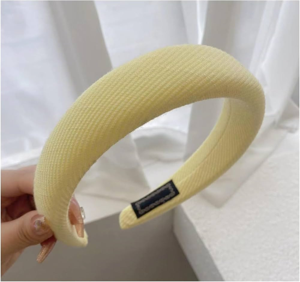 Padded Headbands for Women - Cute Fancy Dress Party Hair Hoops Accessories for Girls (C-yellow) | Amazon (US)