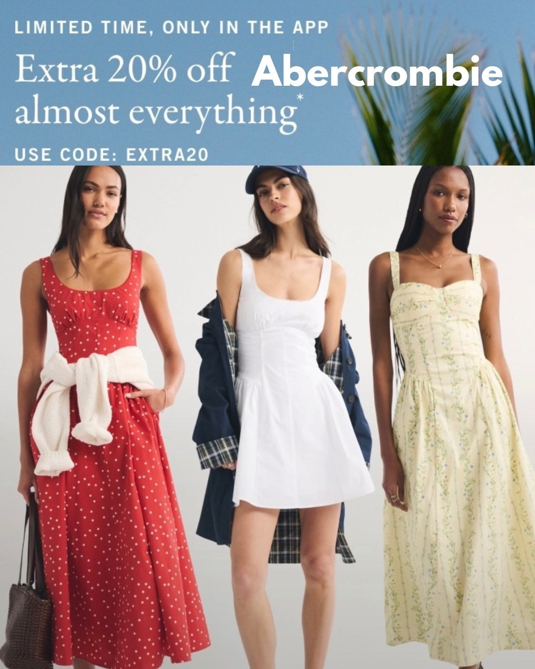 ‼️SALE @abercrombie ‼️ Use code to score 20% OFF your online purchases!!! Great Festival Wear 

Follow my LTK @fashionistanyc on the @shop.LTK app to view this post and get my exclusive app-only content!

#liketkit #LTKSaleAlert #LTKFestival #LTKootd
@shop.ltk
https://liketk.it/6arKj
