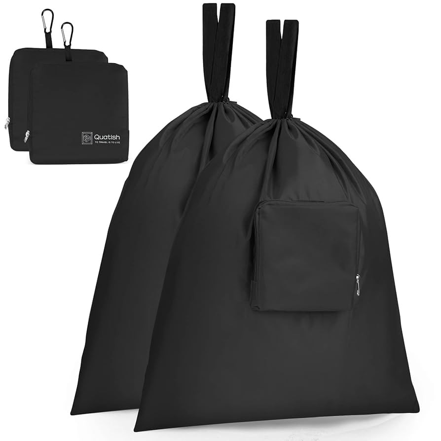 Travel Laundry bags, 2 Pack Dirty Laundry Travel Bag, Foldable Dirty Clothes Bag for Traveling, W... | Amazon (US)