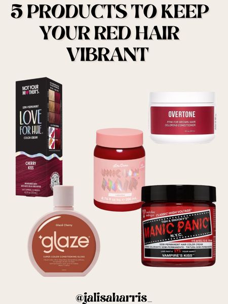 6 products to keep your red hair vibrant at Target

Not your mothers
Overtone
Manic Panic
Glaze
Lime Crime 

#LTKsalealert #LTKxTarget #LTKbeauty