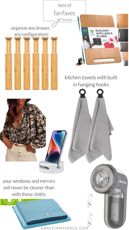 These fan faves will make your life easier. The appliance slider, drawer organizer and kitchen towels with built in hook are three kitchen faves. But the real MVP is the ecloth window cleaners. No sprays necessary for a streak free shine. #creator2024 #fanfaves #bestsellers #amazonfinds

#LTKfindsunder100 #LTKfindsunder50 #LTKhome
