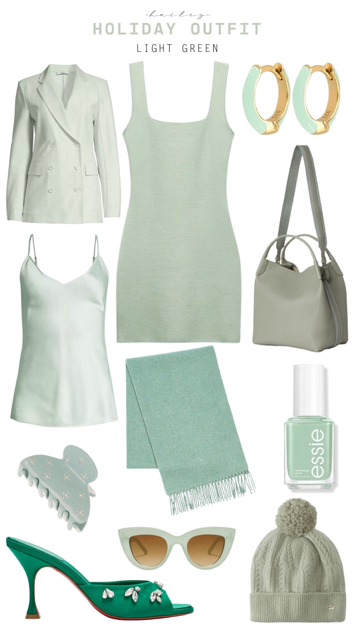 When it comes to elevating your holiday party style, I recommend embracing light green hues for a refreshed and timeless look. 💚

🤍 I've found that steering away from the traditional dark Christmas green opens up a world of versatile options suitable for any season. 

Opt for elegant, light green pieces that exude sophistication, allowing you to stand out with a chic and updated vibe. 

It's all about making smart choices in your wardrobe, and this subtle shift in color can make a significant impact on your festive ensemble.

#LTKstyletip #LTKover40 #LTKHoliday