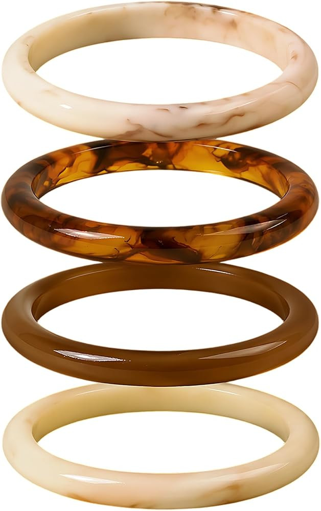 4Pcs Chunky Bangles Set, Chunky Bracelets, Bracelets For Women Perfect for Daily Wear, Office Out... | Amazon (US)