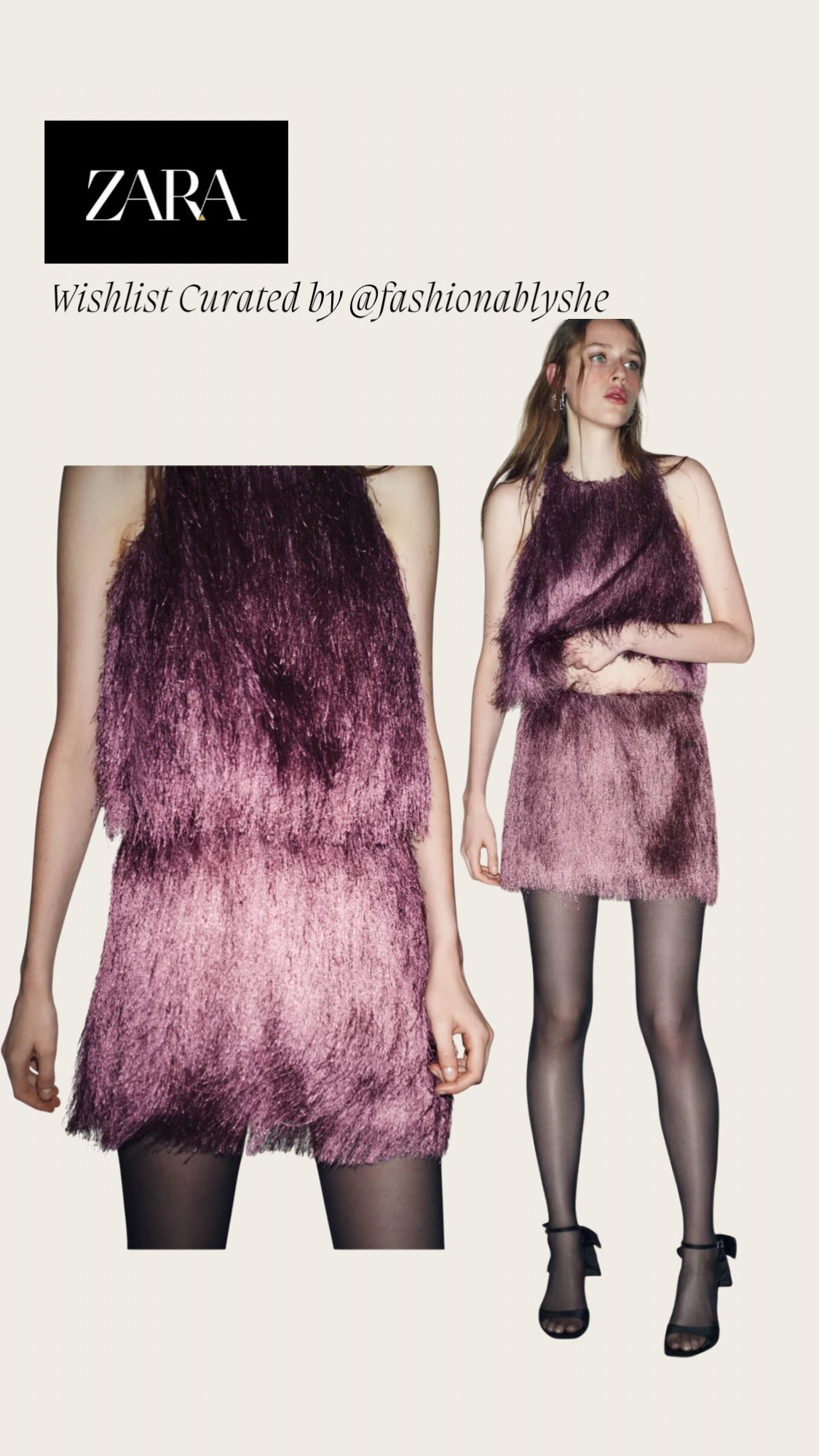 Zara purple fringe skirt and top

#LTKmomlife #LTKOver40 #LTKootd