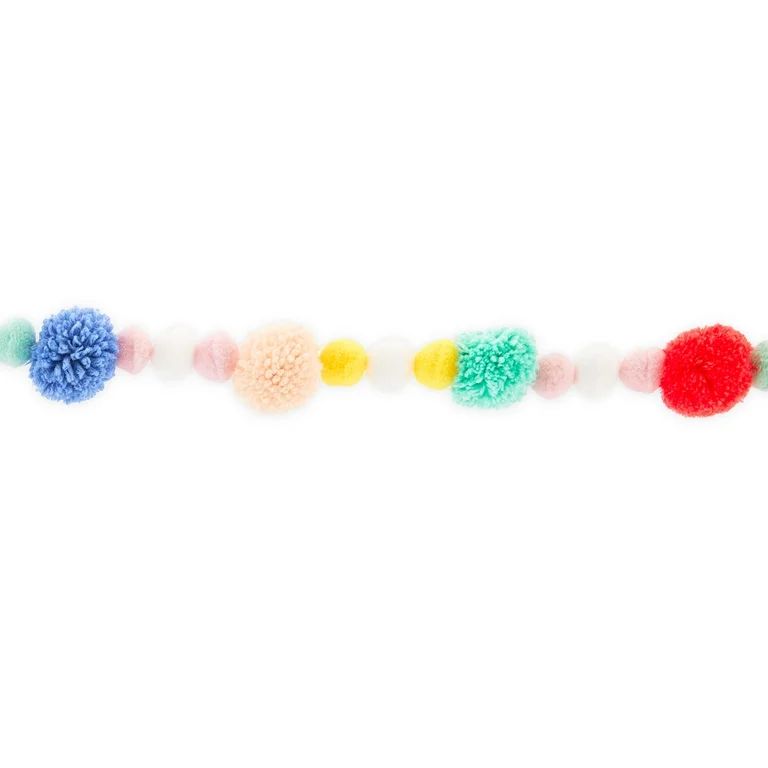 Way To Celebrate Easter Colorful Pompom Garland, 6' | Walmart (US)