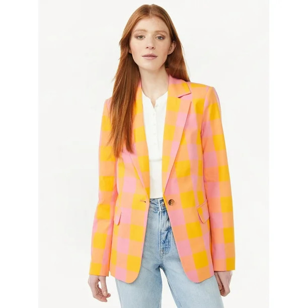 Free Assembly Women's Slim Single-Breasted Blazer | Walmart (US)