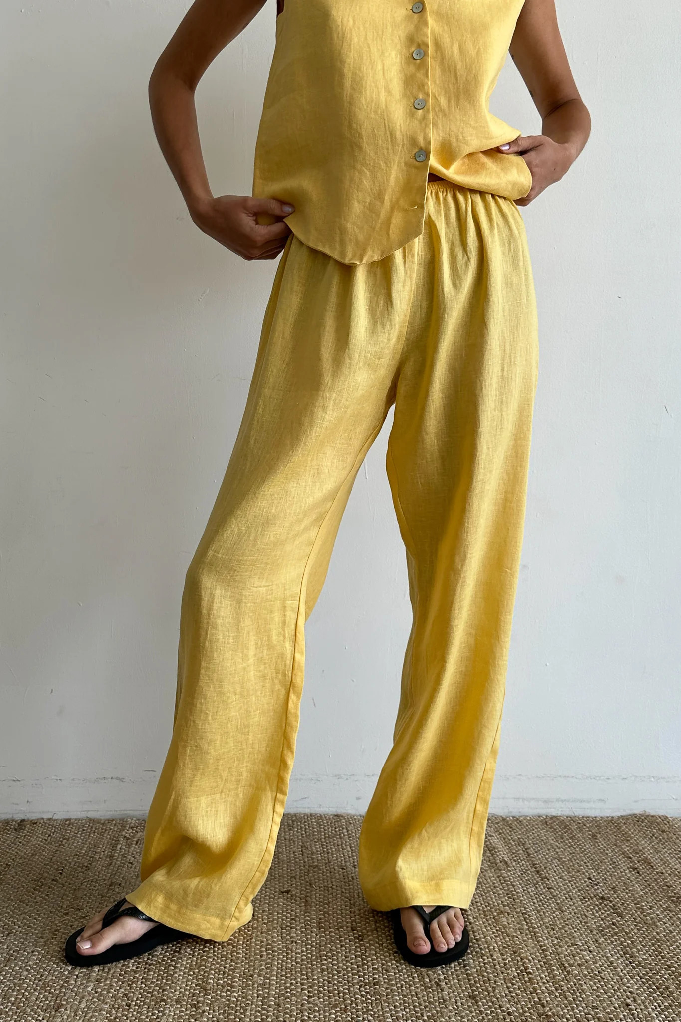 linen simple pant | DONNI.