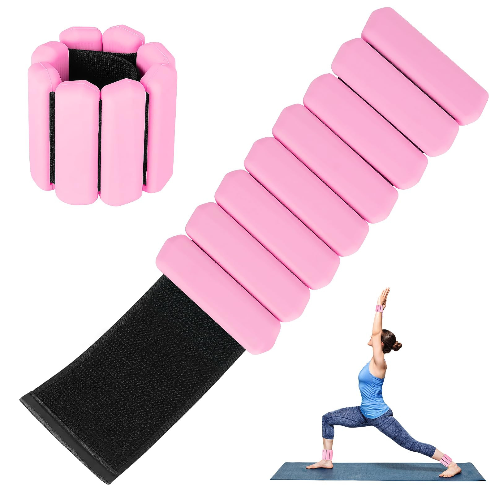 Wrist Weights Set of 2, Wearable Arm & Leg Weights for Women & Men, Adjustable Wrist Ankle Weight... | Amazon (US)