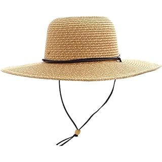 Sloggers Women's  Wide Brim Braided Sun Hat with Wind Lanyard - Dark Brown -  UPF 50+  Maximum Su... | Amazon (US)