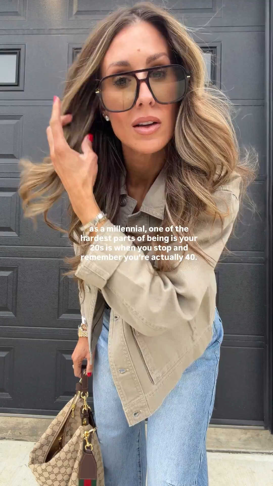 Early spring outfit inspo, millennial outfit, millennial problems, relatable, themominstyle 
Levi’s size 30x33
Jacket size M

#LTKootd #LTKOver40 #LTKSeasonal