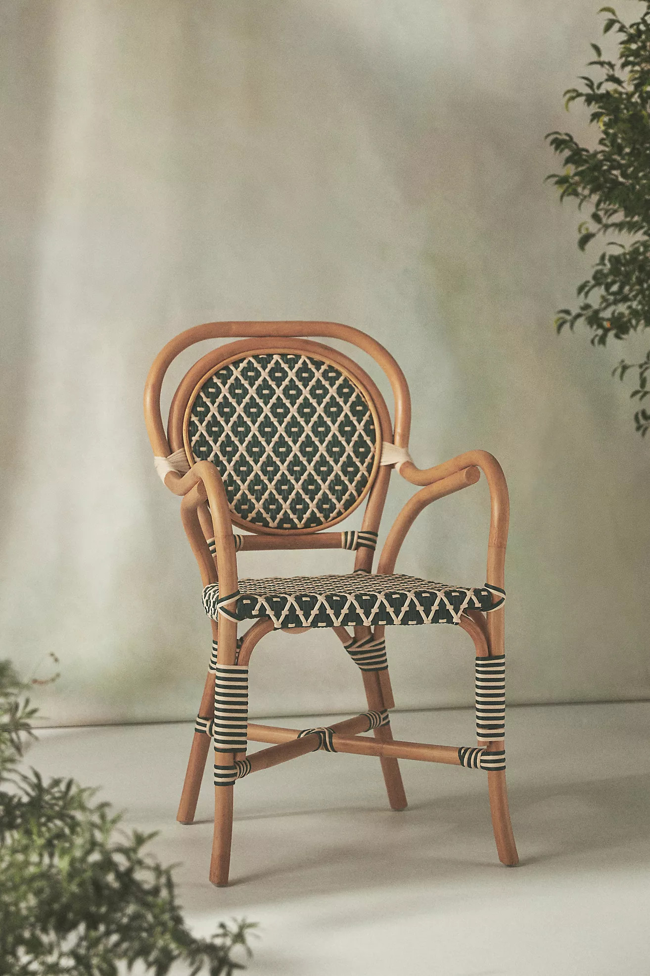 Coastal Rattan Indoor/Outdoor Bistro Chairs, Set of 2 | Anthropologie (US)