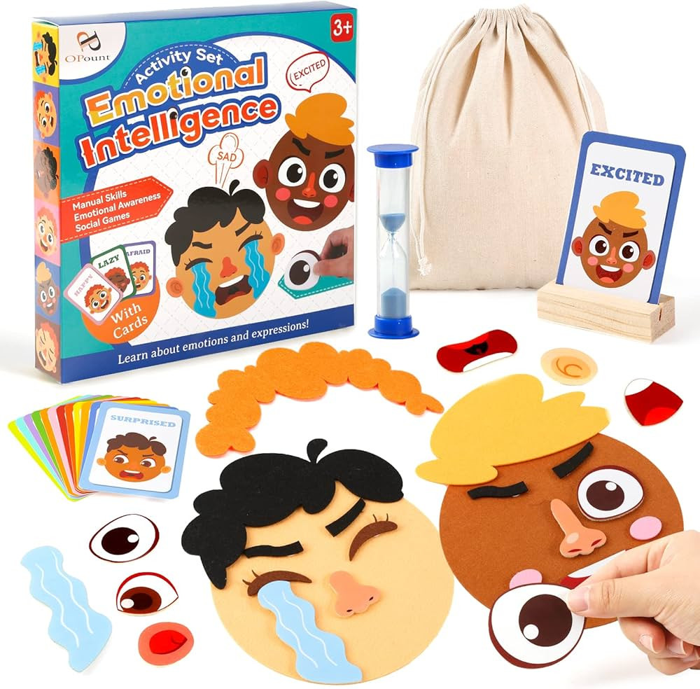 PP OPOUNT Social Emotional Learning Toy, Funny Faces Games with 28 Facial Expressions and 12 Emot... | Amazon (US)