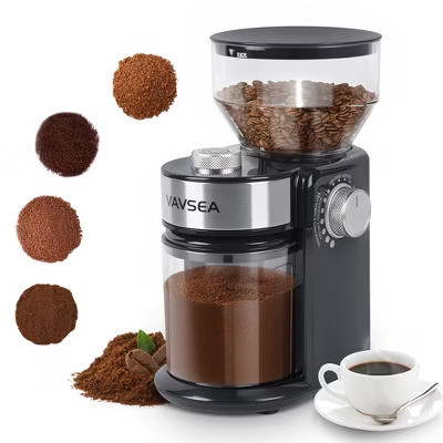 VAVSEA Burr Coffee Grinder, Electric Coffee Bean Grinder with 18 Precise Grind Settings, 3-18 Cup, for Cold Brew/French Press | Target