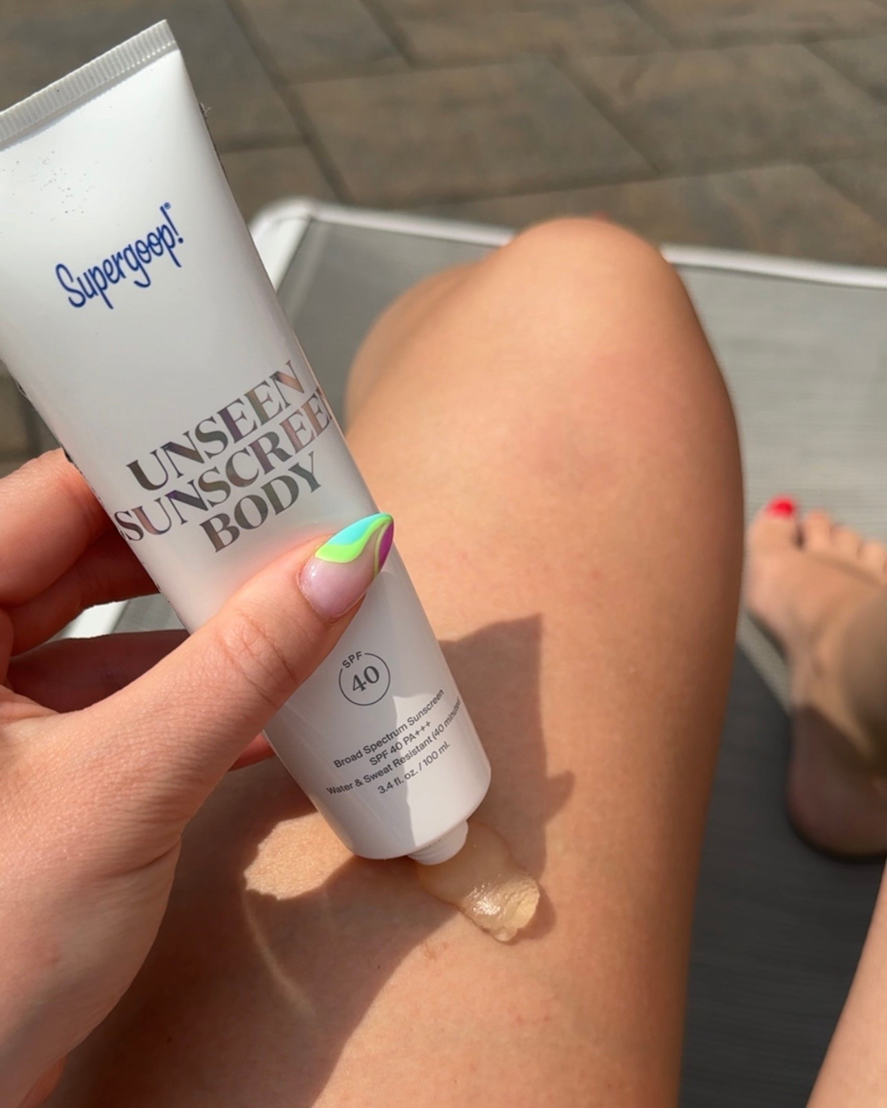 The best body sunscreen! No white cast, silky satin feeling, blends perfectly. Feels like you’re wearing nothing! Love a gel sunscreen! @supergoop #ad

#LTKSwim #LTKTravel #LTKBeauty