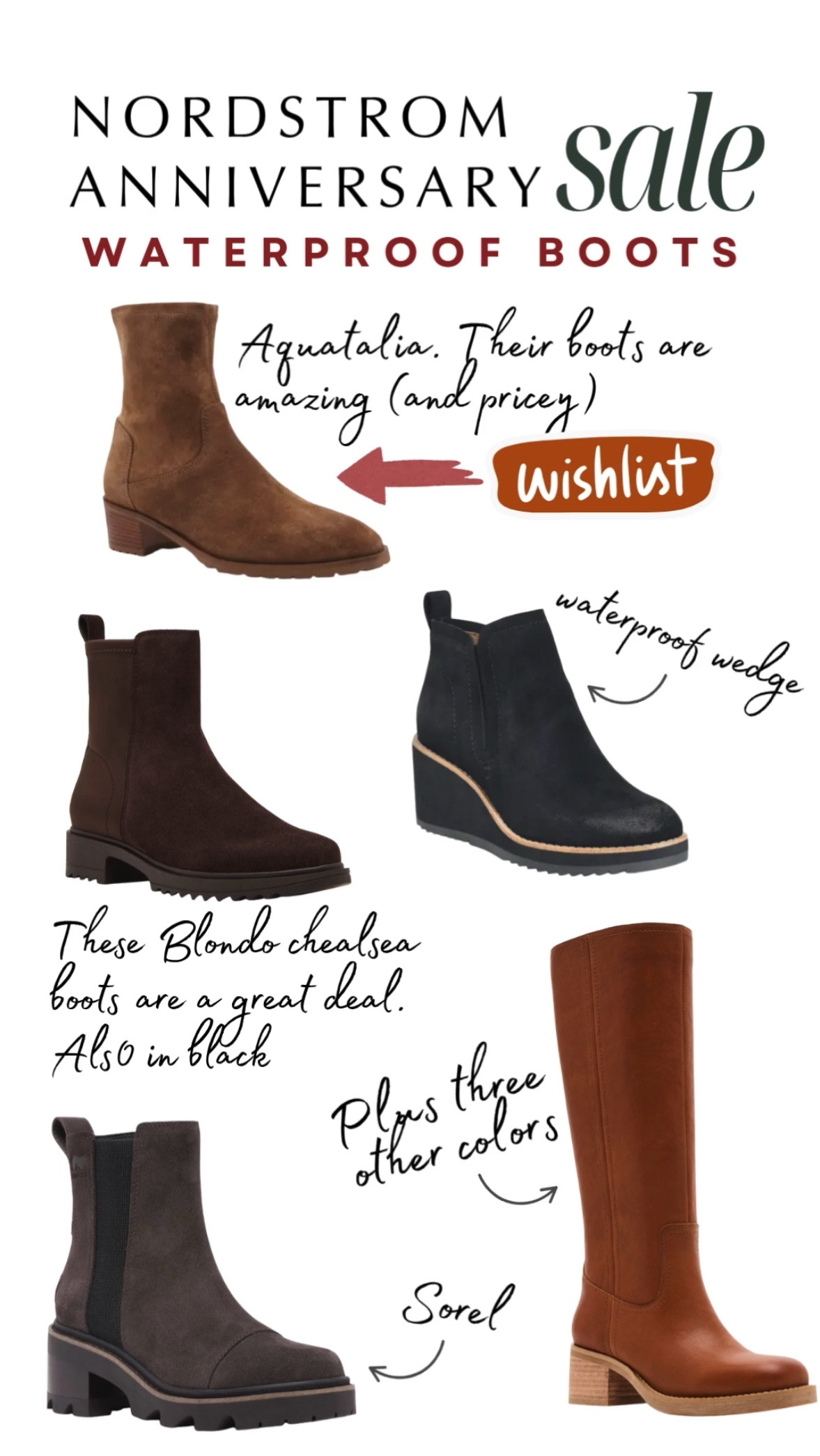 NORDSTROM ANNIVERSARY SALE 
Waterproof boots are essential for travel in fall, winter and spring. ☔️

Here are 5 great options included in the Nordstrom sale. AQUATALIA are a splurge but the quality is fantastic. I have a pair and have worn them all over Europe. 

#LTKOver40 #LTKTravel #LTKSaleAlert