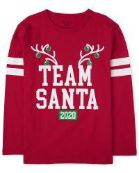 Unisex Kids Matching Family Christmas Long Sleeve 'Team Santa 2020' Graphic Tee | The Children's Place