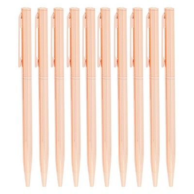 Juvale 10 Pack Rose Gold Retractable Ballpoint Pens, Cute School Supplies | Target
