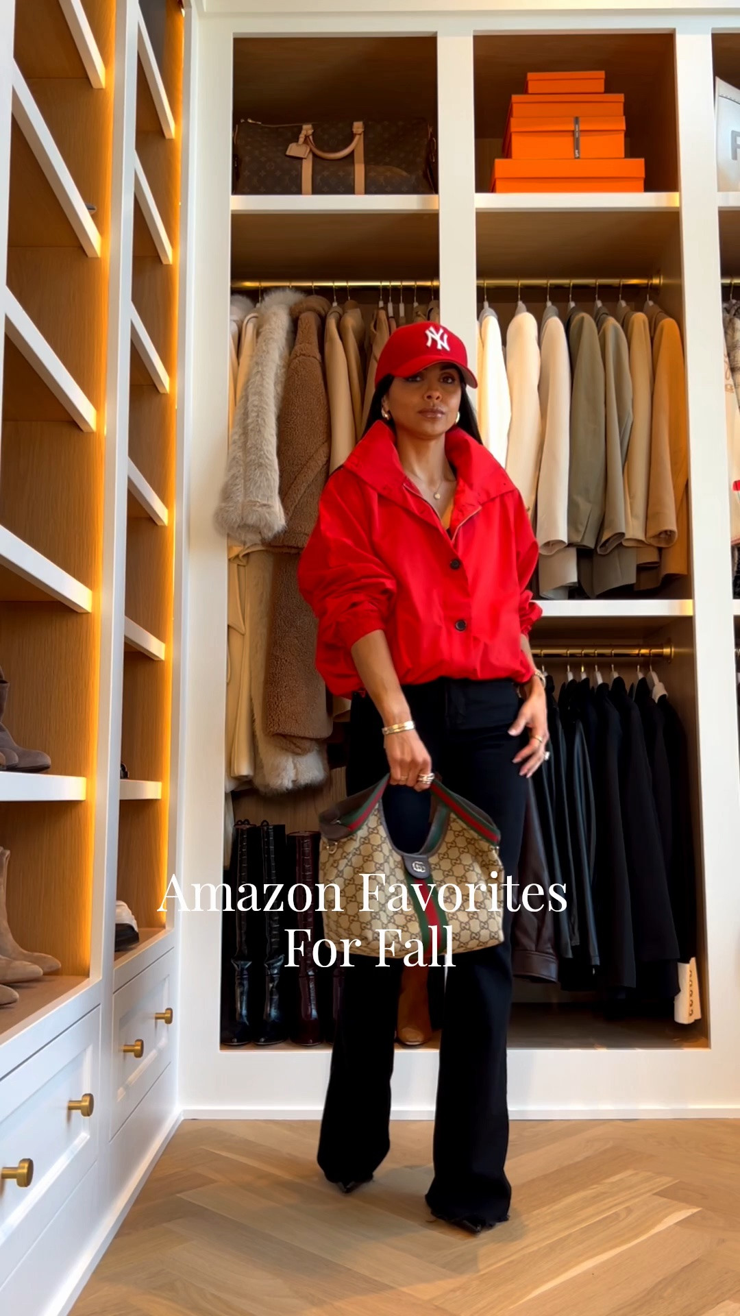 The most chic fall  jackets from Amazon that truly look and feel designer. I love finding statement pieces like these that instantly elevate a simple denim outfit. The bright red high neck bomber with chic black button details makes such a statement, instant favs.

Red Jacket - wearing an XS
VB Beverly Jeans - wearing 24, runs TTS

#LTKOver40 #LTKSeasonal #LTKootd