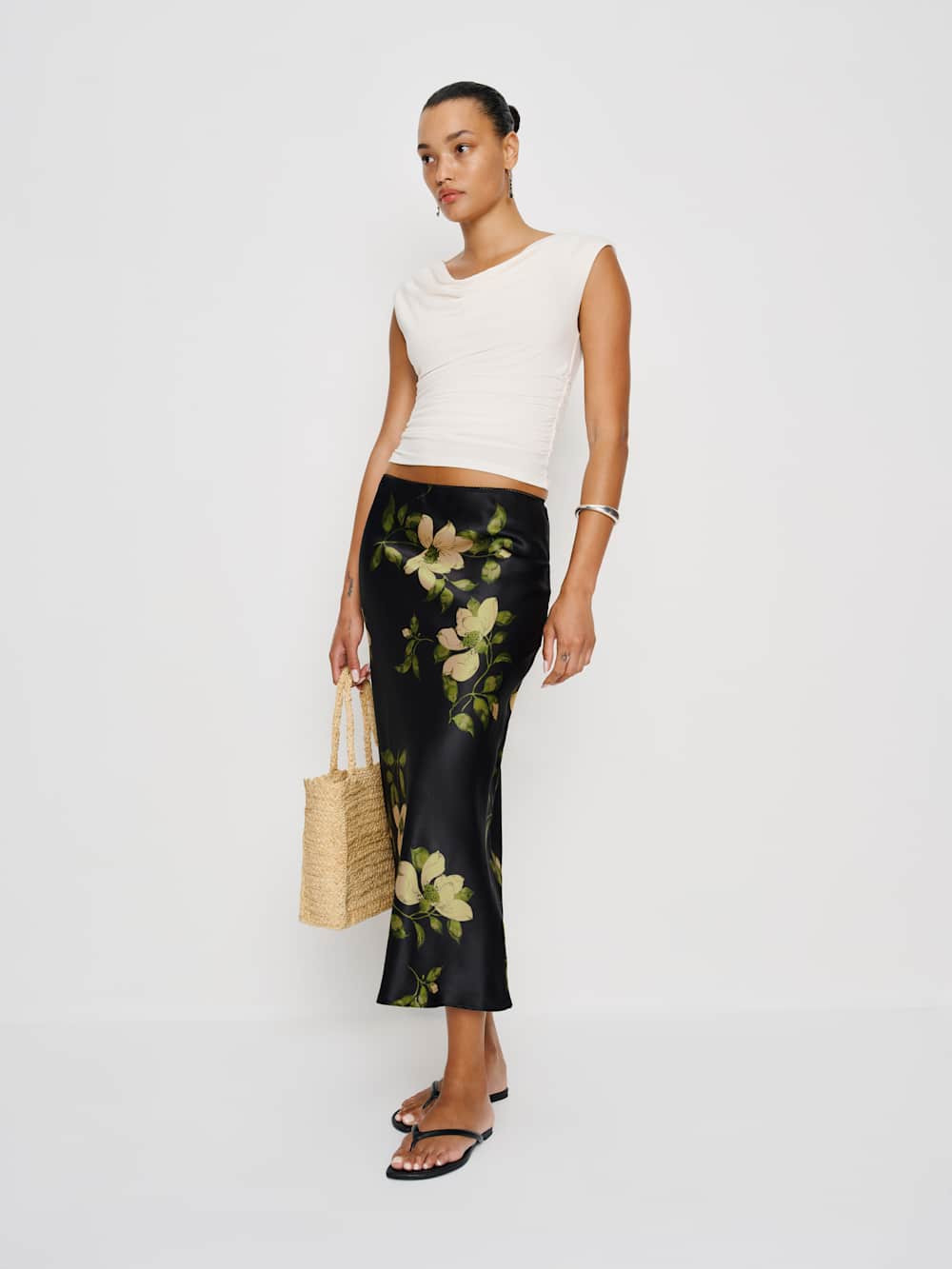 Layla Silk Skirt | Reformation (Global)