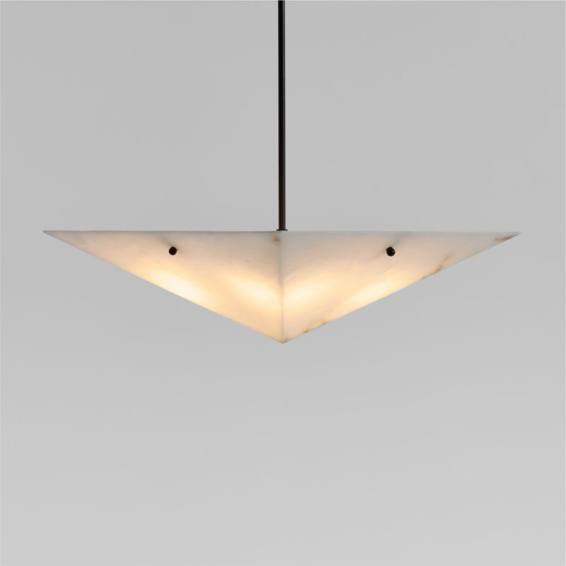 Onirique White Alabaster Pendant Light by Athena Calderone | Crate & Barrel | Crate & Barrel