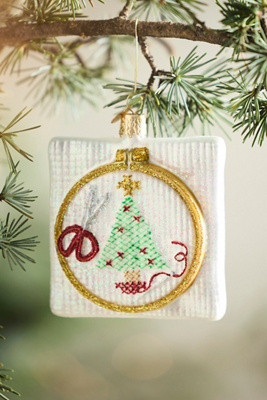 Terrain Needlepoint Glass Ornament | Anthropologie (US)