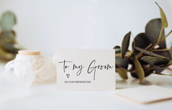 To My Groom Wedding Card, From Bride To Groom Card, Husband On Wedding Day, Gift For Groom To Be,... | Etsy (US)