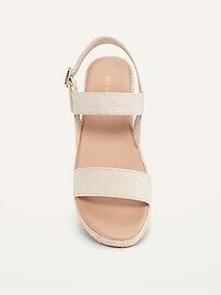 Linen-Blend Platform Sandals for Women | Old Navy (US)