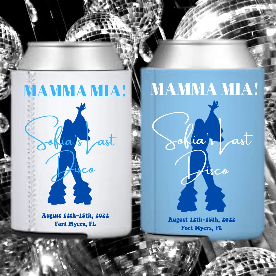 Mamma Mia Bachelorette Koozies, Mamma Mia, Bachelorette, Bridal Party Favors - Etsy | Etsy (US)