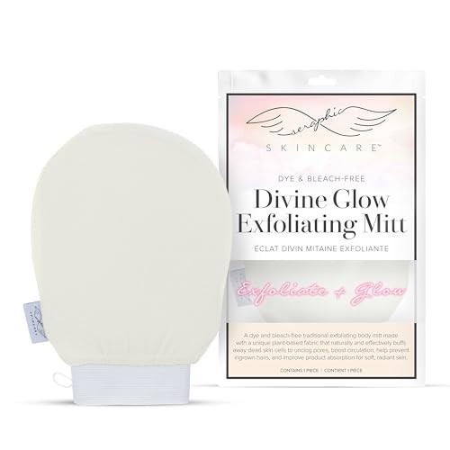 Seraphic Skincare Divine Glow Exfoliating Mitt (1pc) – 100%, Dye-Free, Bleach-Free Vegan Viscose Korean Exfoliating Glove – Body Exfoliator for Self-Tan Removal & Keratosis Pilaris | Amazon (US)
