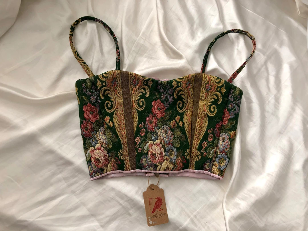 Handmade Corset Inspired Tapestry Top - Etsy | Etsy (US)