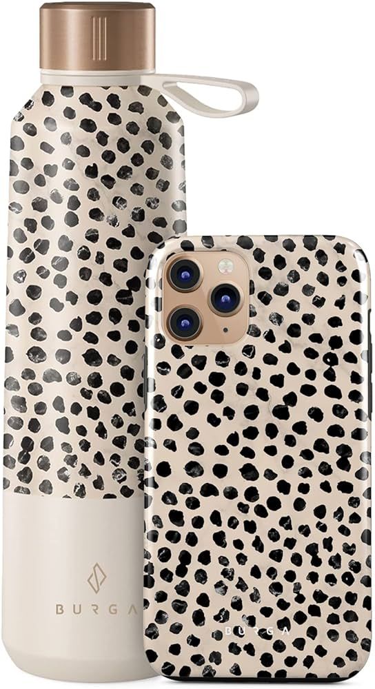 BURGA Bundle of iPhone 11 PRO MAX Phone Case and Insulated Stainless Steel Water Bottle Polka Dot... | Amazon (US)